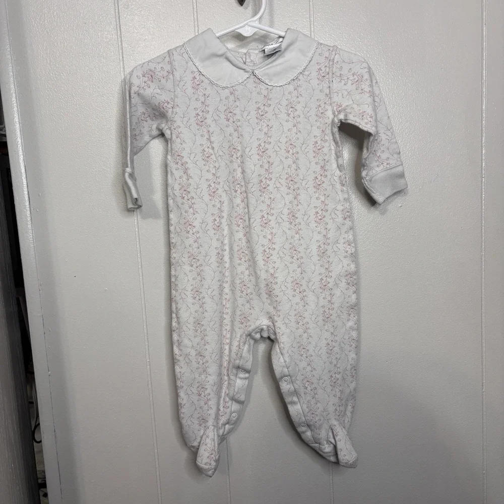 Vintage Y2K Ralph Lauren Ditsy Floral Footie Romper Baby Girl 3-6 Months‎ Cotton